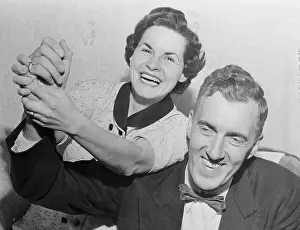 Waterville Prints: Edmund Muskie and Wife Celebrating