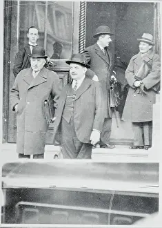 Edouard Herriot Walking with Germain Martin