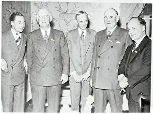 Dearborn Prints: Edsel Ford Posing with Colleagues