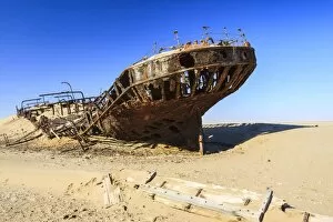 Images Dated 21st April 2012: Eduard Bohlen Shipwreck, Namib Desert, Namib Naukluft Park, Namibia, Africa