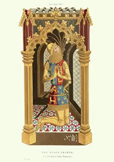 Palace of Westminster Collection: Edward the Black Prince, from St Stephens Chapel Westminster 1355
