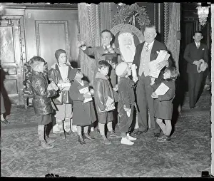 Edward Bowes and Ted Lewis Giving Candy to Children