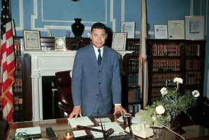 Brooke Prints: Edward Brooke Standing at His Desk