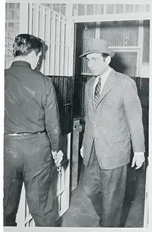 Edward G Prints: Edward G. Robinson Being Admitted to Jail