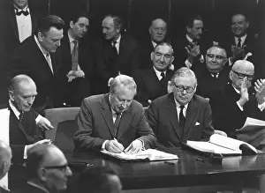 Member Of Parliament Prints: Edward Heath Signing European Union Treaty