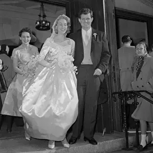Edward and Joan Kennedy in Wedding Attire