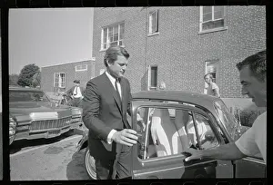 Edward Kennedy Entering a Car