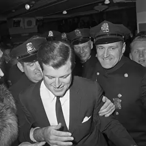 Edward Kennedy Being Escorted