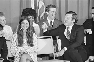 Niece Prints: Edward Kennedy and Maria Shriver Laughing
