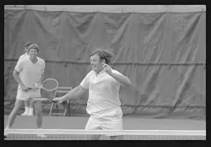 Edward Kennedy Playing in Tennis Game