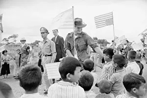 Edward Kennedy Receiving a Welcome
