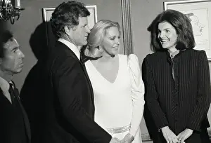 Tribute Prints: Edward Kennedy W/Wife & Jackie Onassis