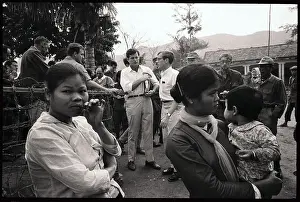Da Nang Prints: Edward Kennedy Behind Women in Vietnam