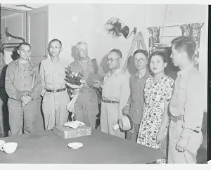 Busan Prints: Edward Kraig Posing with Colleagues