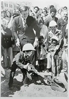Edward M. Kennedy and Others at Ground Breaking Ceremonies