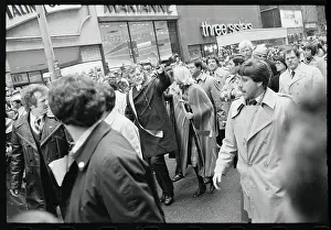 Edward M. Kennedy Waving to the Crowd