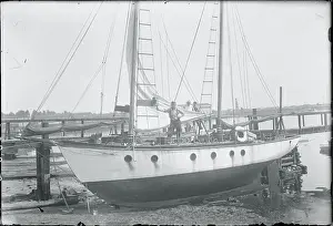 Edward Miles Posing on His Vessel