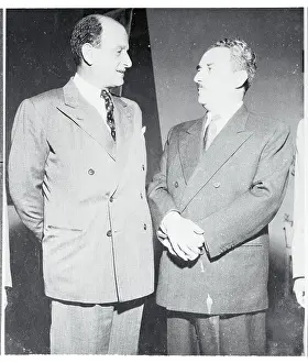 Edward M.M. Warburg Standing with Moshe Sharett