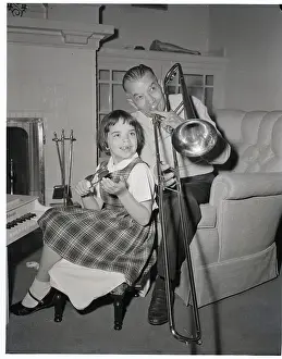 Spoon Prints: Edward Ory Playing With Daughter Babette