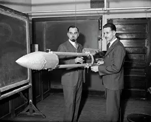 Scale Model Prints: Edward Pendray and Franklin Pierce with Rocket
