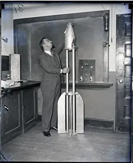 Scale Model Prints: Edward Pendray Working on Rocket