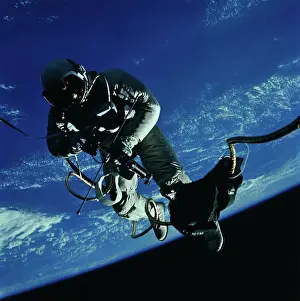 Edward H Prints: Edward White Floating in Space
