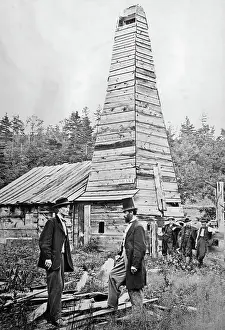 Edwin L. Drake in Front of Well