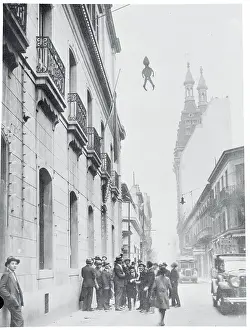 Nonconformity Prints: Effigy of Argentine President over Street Pedestrians