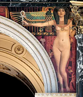 Klimt Prints: Egypt I Spandrel above the grand staircase, Kunsthistorisches Museum, Vienna, 1890-1891