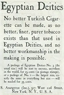 T1710655 Prints: Egyptian Deities Cigarettes