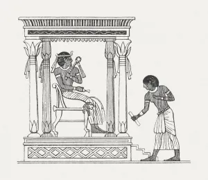 Images Dated 27th September 2018: Egyptian letter carrier (1500 BC), wood engraving, published in 1885