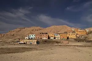 Luxor Thebes Prints: Egyptian village near Deir al-Medina