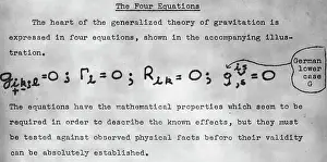 Princeton Prints: Einstein's New Theory