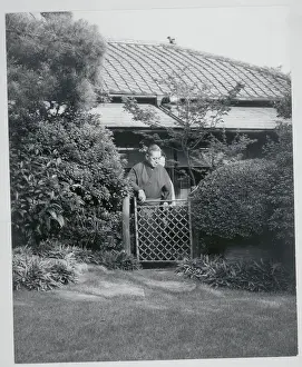 Sato Eisaku Prints: Eisaku Sato at His Garden Gate