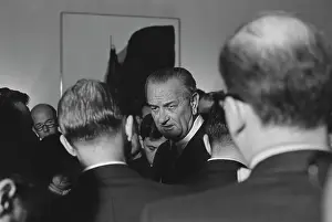 Eisaku Sato Meets LBJ, 1967