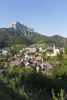 Images Dated 19th May 2012: Eisenerz and Pfaffenstein mountain, Upper Styria, Styria, Austria, Europe, PublicGround