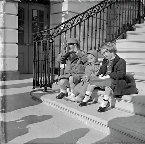 Grandchildren Prints: Eisenhower Grandchildren At White House