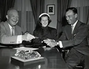 Eisenhower with Mr. and Mrs. Ben Hogan