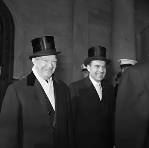 Eisenhower and Nixon at Kennedy Inauguration