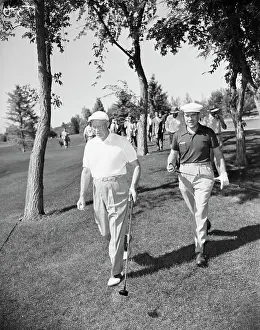 Eisenhower, Nixon Playing Golf