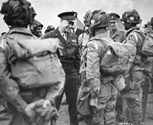 Invasion Prints: Eisenhower Speaking to Paratroopers