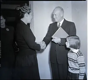 Eisenhower Thanks Woman, Christine Todd@6