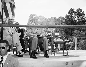 Eisenhower W/Mt. Rushmore In Background