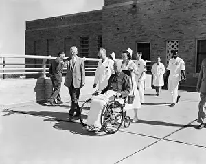 Wheelchair Prints: Eisenhower in Wheelchair with Press
