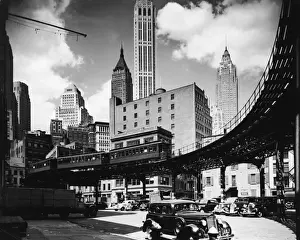 Skyscape Prints: The El In The Financial District