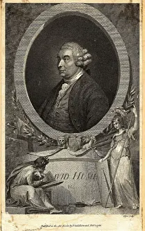 Elaborate Engraving of David Hume