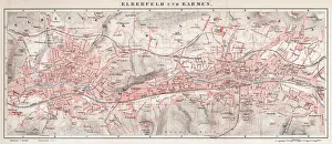 Elberfeld and Barmen map 1895