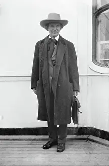 Elbert Hubbard Posing on Ship Deck