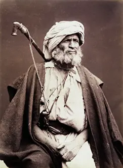 Turban Prints: Elderly Egyptian Man Seated/Turban