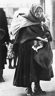 Immigrant Prints: Elderly Immigrant Leaving Ellis Island with Documents